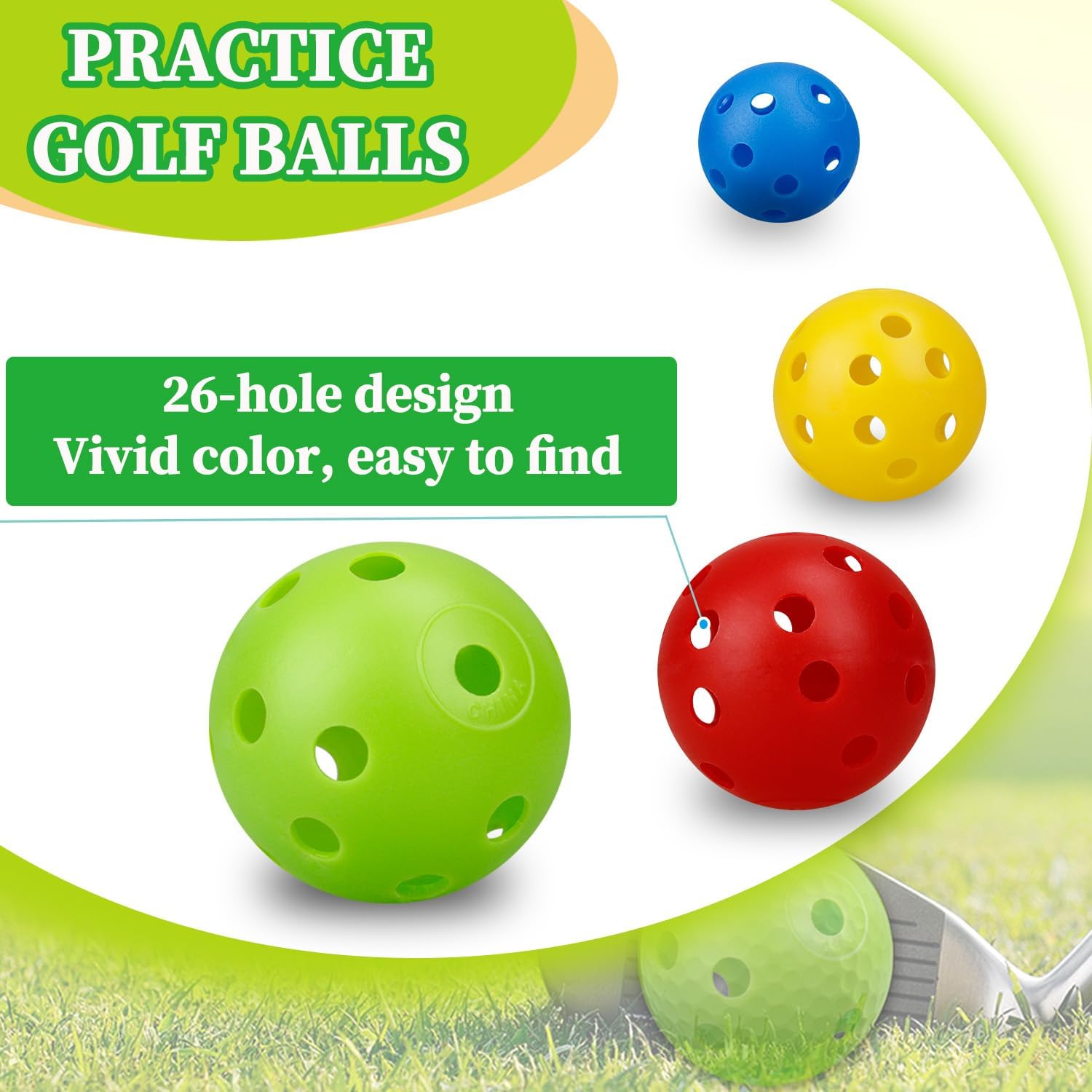 24Pcs/Bag 42MM Practice Golf B – обзор и цена Golf Exercise Equipment
